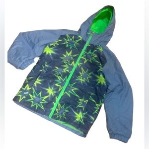 Columbia Thermal Coil Sportswear Boys Jacket Coat Black Grey Green Size Small